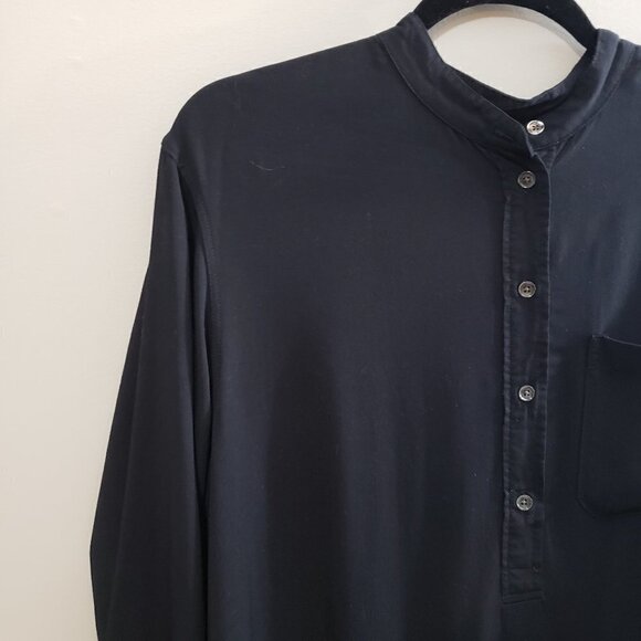 Wilfred Free Aritzia Mini Shirt Dress Black Sz M - Picture 4 of 12